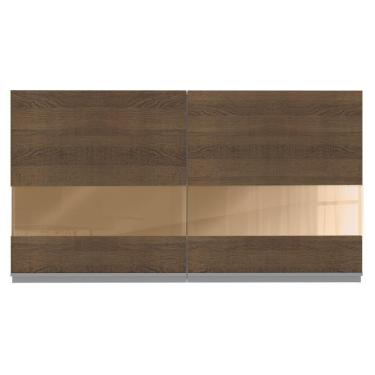 Imagem de Armário Aéreo Acordes Glamy 100% MDF 120 cm 2 Portas Vidro Reflex Branco/Rustic Madesa