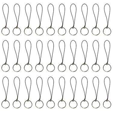 Imagem de IFAMIO 30 porta-chaves com cordões para MP3 Player MP4 com cordão de nylon para pen drive USB, preto, padrão, Metálico, Standard