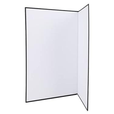 Imagem de Shanrya Refletor de luz de papelão, 180 graus dobrável A3 tamanho 3 em 1 refletor de fotografia flexível papelão para fotos de produtos e alimentos (prata, branco e preto)