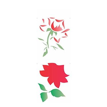 Imagem de Stencil de Acetato para Pintura OPA 10 x 30 cm – 1869 – Flor Rosa