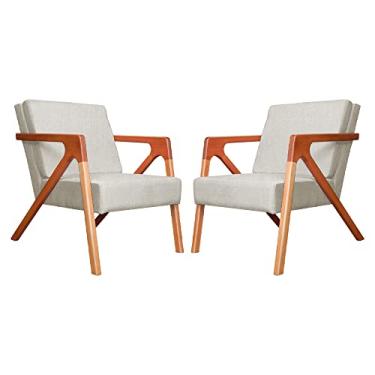 Imagem de Kit 02 Poltronas Decorativa Monalisa para Sala Pequena Suede Cores - DS Estofados