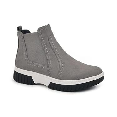 Imagem de WHITE MOUNTAIN Bota feminina Grammer Chelsea, Cinza/Tecido, 9.5