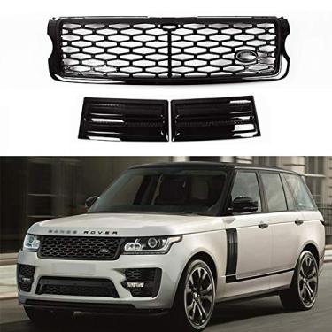 Imagem de 3 peças serve para Land Rover Range Rover SVO 2013-2017 grade de ventilação frontal grade grade grade de acabamento