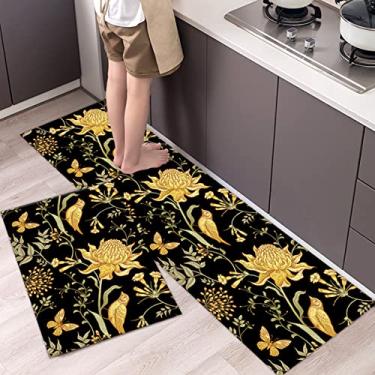 Imagem de Tapetes de cozinha coloridos tapetes de cozinha para piso tapetes de cozinha antiderrapantes e tapetes de cozinha conjunto de tapetes de cozinha de fazenda - 1 peça 40 x 60 cm