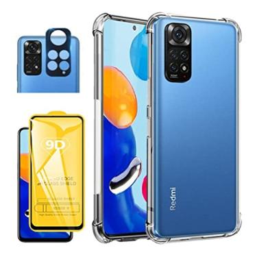 Imagem de Capa Capinha Para Redmi Note 11 4g + Pelicula 9d Premium + Película Proteção da Lente da Câmera - (HARD GLASS STORE)