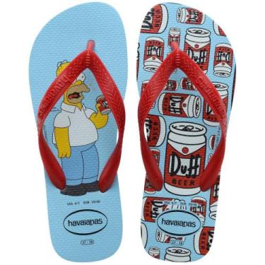 Imagem de Chinelo Havaianas Licenciado Simpsons 39/0 Azul Water - Taiwan Collect