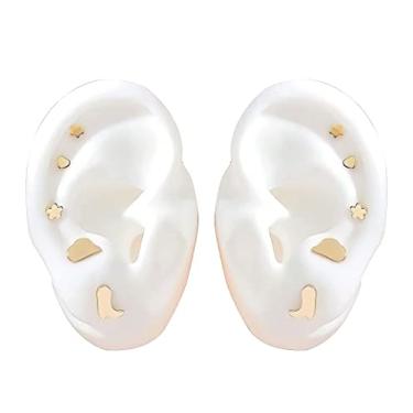 Imagem de MOEPAPA Brincos de bota de cowboy para meninas mulheres vaqueira ocidental banhado a ouro mini chapéu pequeno brincos de botas, zinco, sem pedra preciosa, Zinco, Sem pedra preciosa