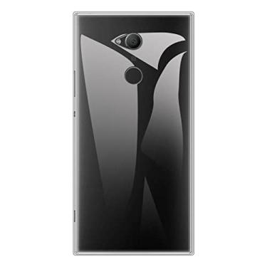 Imagem de Capa para Sony Xperia XA2 Ultra, capa traseira de TPU (poliuretano termoplástico) macio à prova de choque de silicone antiimpressões digitais capa protetora de corpo inteiro para Sony Xperia XA2 Ultra (15 cm) (transparente)