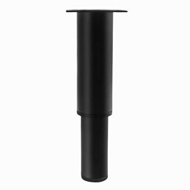 Imagem de Fenteer Pés de móveis ajustáveis de armário DIY acabamento de superfície fina para cadeira cama acessório de instalação resistente, 12 a 18 cm Preto