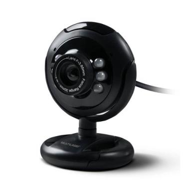 Imagem de Webcam Multilaser Plug E Play 16Mp Nightvision Microfone Usb Preto - W