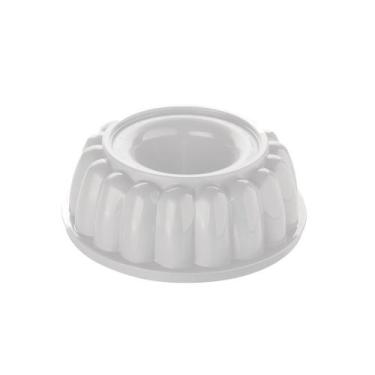 Imagem de Forma De Pudim Bolos Para Microondas Plastico Branco 1,4L - Plasutil