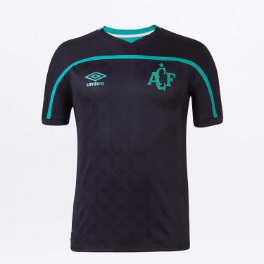 Imagem de Camiseta , Chapecoense Of.3 2020 (Classic S/N), Umbro, Masculina, Preto/Verde, P
