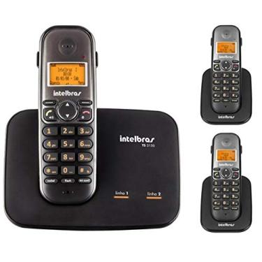 Imagem de Mini central Telefonica sem fio Fixo 2 linhas Bina + 2 Ramal