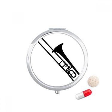 Imagem de Trombone Caixa de comprimidos com estampa de instrumento de música clássica, dispensador de remédios