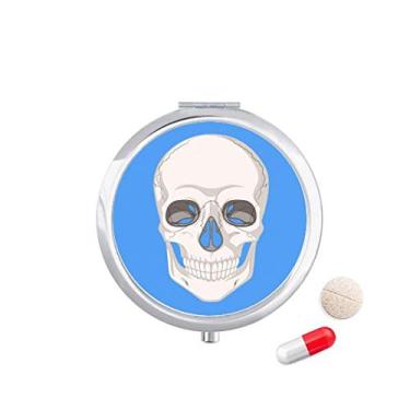 Imagem de Lucky Ilustration of Skull Bone Tablet Case Pocket Medicine Storage Box Dispenser