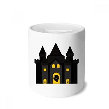 Imagem de DIYthinker Castelo de conto de fadas com ilustração colorida caixa de dinheiro caixa de cerâmica porta-moedas presente de cofrinho