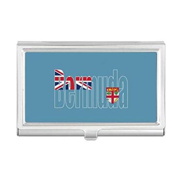 Imagem de Porta-cartões de visita com nome da bandeira do país da Bermuda