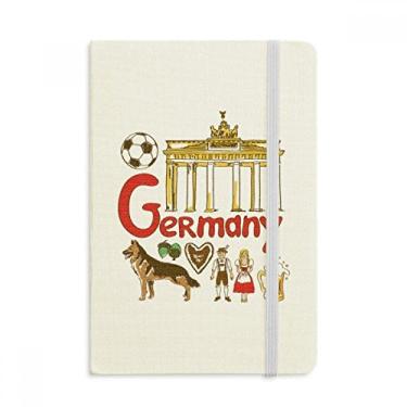 Imagem de Caderno de ponto de referência oficial com símbolo nacional Germary de tecido rígido clássico diário