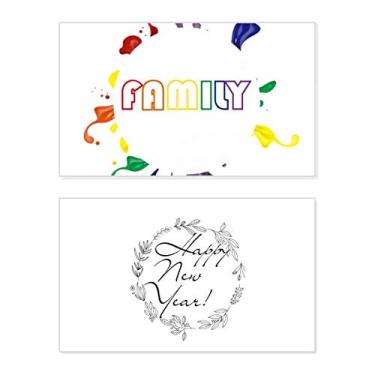 Imagem de LGBT Bandeira do arco-íris Família Ano Novo Festival Cartão de felicitações Mensagem Abençoada Presente