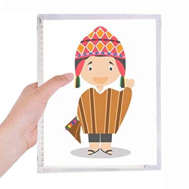 Imagem de Caderno colorido de desenho do Peru com folhas soltas e diário recarregável