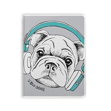 Imagem de Headset Music Vitality Sounds Caderno de cachorro capa de goma Diário Capa macia Diário