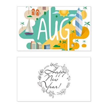 Imagem de Mensagem de Agosto Ilustração Temporada Ano Novo Festival Cartão Bless Presente