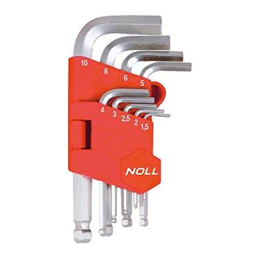 Imagem de Jogo de Chave Allen Abaulada 1,5 a 10mm 9 Peças Noll 374,0004