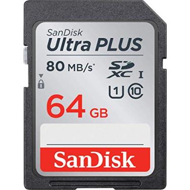 Imagem de SanDisk Cartão SDXC UHS-I Ultra Plus de 64 GB – velocidade de até 80 MB/s