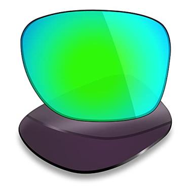 Imagem de Mryok Lentes de reposição para óculos Oakley Latch SQ Asian Fit (AF) – Opções, Polarizado - Verde esmeralda, One Size