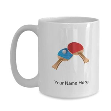 Imagem de Caneca personalizada de tênis de mesa – Caneca de café para amantes de tênis de mesa ideias crianças meninos meninas Amor – Caneca de café de 425 g