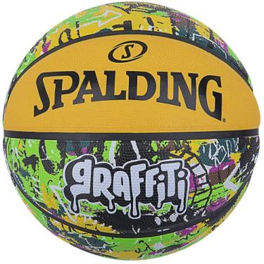 Imagem de Bola Basquete Spalding Graffiti, Amarelo e verde, 7