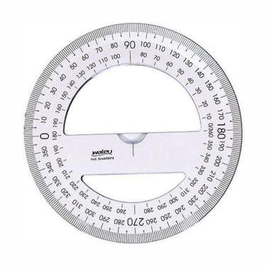 Imagem de Transferidor 360 Graus Chanfrado Waleu