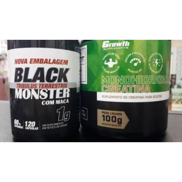 Imagem de Combo Black Monster 120Cps + Creatina Monohidratada 100G - Growth Supp
