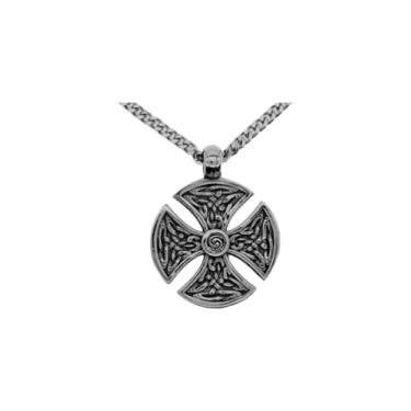 Imagem de Corrente com Pingente Aço Inox Mandala Viking Celta Druida Nórdico Magia