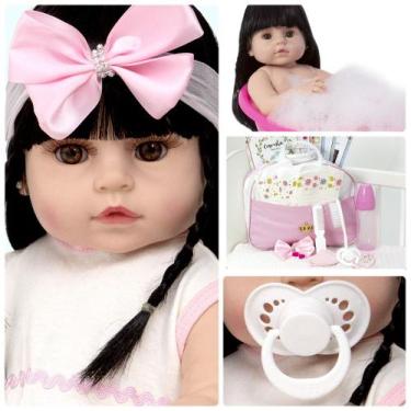 Bebe Boneca Reborn Silicone Realista Princesa Com 24 Itens