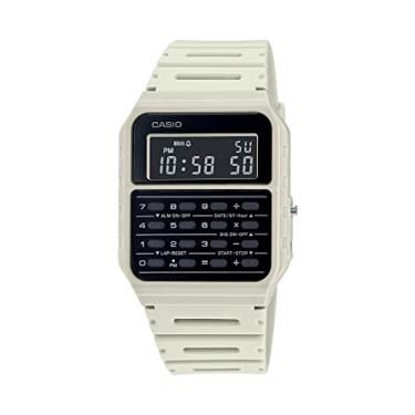 Imagem de Casio Relógio masculino vintage CA53W-1 calculadora, Beige, Relógio de quartzo