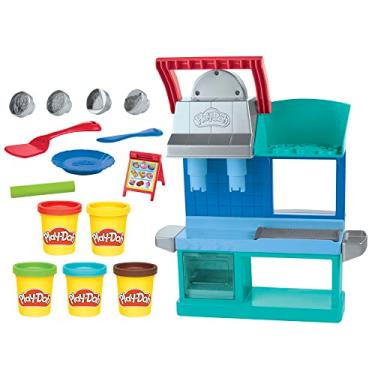 Imagem de Play-Doh Kitchen Creations Chefe de Cozinha Brinquedo de massinha Play-doh Playset cozinha com 2 lados, conjunto de brinquedo de cozinha e massa de modelar em 5 cores, para crianças a partir de 3 anos