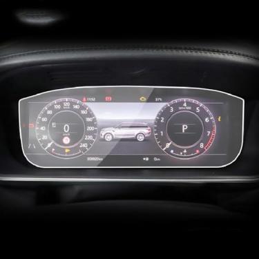 Imagem de LAVIYE Carro Anti riscos e prevenção de poeira Adesivos interiores Tampa de filme TPU, para Land Range Rover Velar 2017-2022 Dashboared Protetor de tela do painel de instrumentos