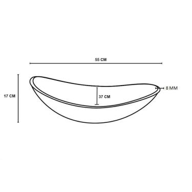 Imagem de Cuba Vidro Oval 55cm Vermelho Fosco | Moderna
