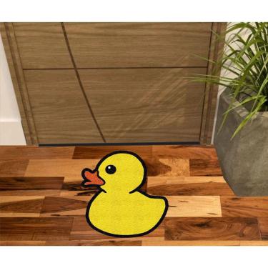 Imagem de Tapete Patinho Amarelo Formato, Igual De Banheira Para Decoração Divertido.
