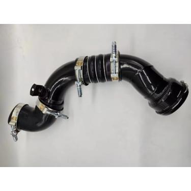 Imagem de QKHH Mangueira de admissão turbo Super Duty 6.7L Diesel 2011-2016 com sensor de temperatura de carga de ar BC3Z-6F073-D 4R8Z-12A697-A Intercooler para mangueira de admissão Tubo de ar CAC lateral fria F250 F350 F450