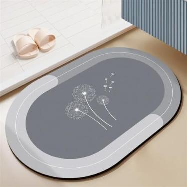 Imagem de GROWBY Tapete de banho super absorvente, tapete de banheiro lavável, tapete lateral da banheira, chuveiro antiderrapante, 79,2,60x90cm l