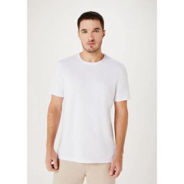 Imagem de Camiseta Básica Masculina World Com Bordado Branco  Hering