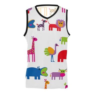 Imagem de KLL Camiseta de beisebol com estampa de elefante leão animal equipe de basquete Scrimmage leve feminina para homens mulheres jovens, Elefante leão animal, M