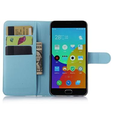 Imagem de Capa carteira MEIZU M2 Note, capa carteira flip de couro PU premium com compartimento para cartão, suporte e fecho magnético [capa interior à prova de choque de TPU] Compatível com MEIZU M2 Note