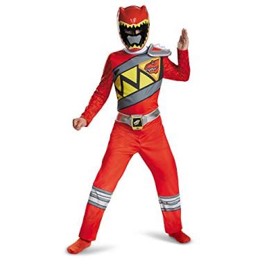 Imagem de Red Power Rangers Costume for Kids. Official Licensed Red Ranger Dino Charge Classic Power Ranger Suit with Mask for Boys & Girls, Large (10-12)