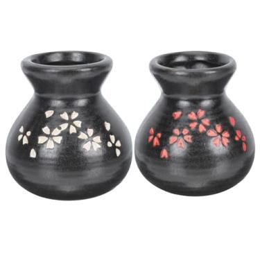 Imagem de YARNOW 2 peças bandeja japonesa de aperitivo para tanque de gelo seco, vasos vintage, recipiente de comida, bandeja de servir sashimi, tigela de cerâmica, suporte de palitos de dente de cerâmica de