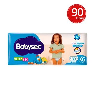 Imagem de Kit Fralda Descartável Babysec Galinha Pintadinha Ultrasec Mega XG 30 Unidades - 3 Unidades