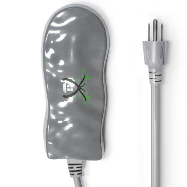 Imagem de GESAIL Deicer de banho de pássaros, aquecedor de banho de pássaros à prova d'água para uso externo no inverno com controle termostático, construído de deicer de imersão de alumínio fundido para jardim pátio e gramado, 50 watts, cinza