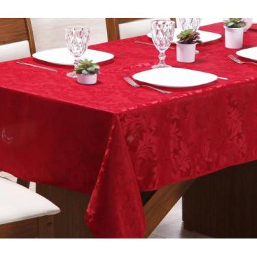 Imagem de Toalha De Mesa Retangular Grande Jacquard Luxuosa 10 Lugares - Enxovai